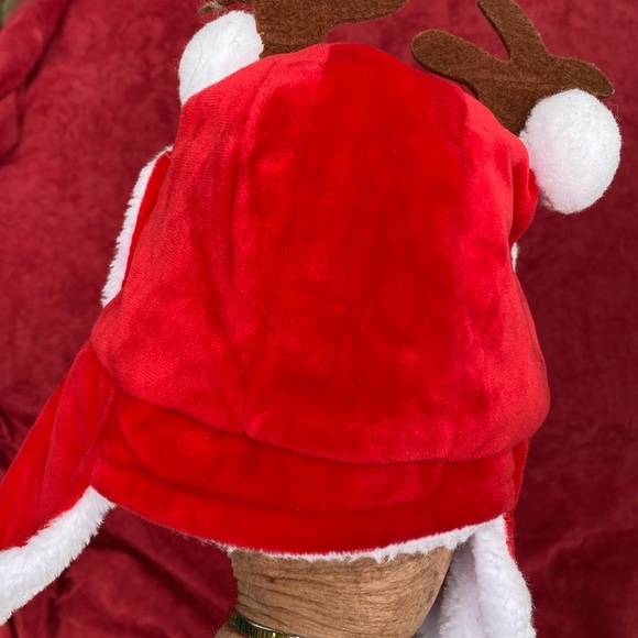 For the dear “ Deer” in your life! velvet Christmas infant cap NWOT #HB UP - Picture 3 of 4